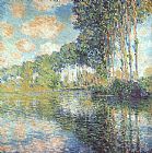 Claude Monet Canvas Paintings - Poplars on the Epte